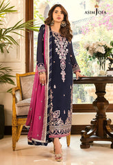 Asim Jofa Embroidered Luxury Chiffon 3 Piece Unstitched